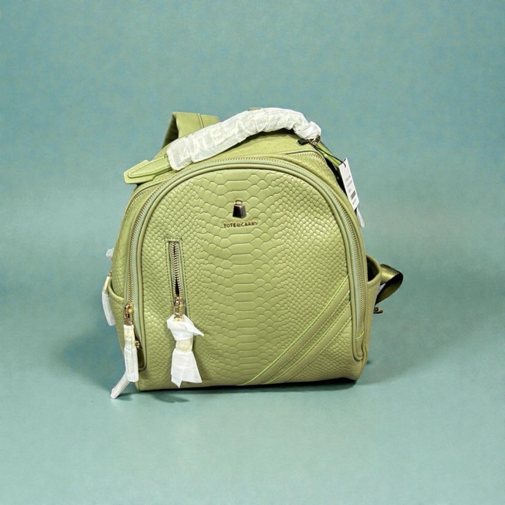 Tote & Carry Lime Green Textured Backpack New with Tags